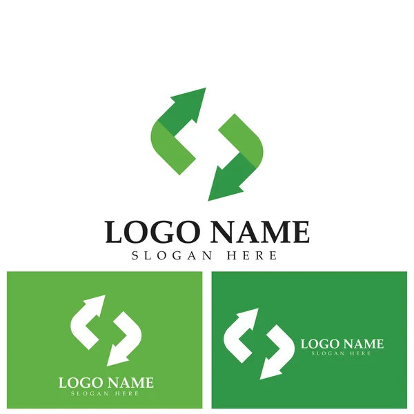 Logo Şablonunu Veya Simge Vektör Tasarımını Geri Dönüştür — Stok Vektör