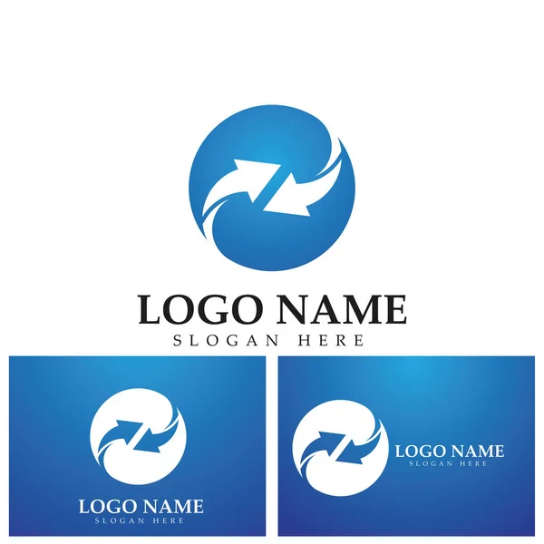 Εικονίδιο Διάνυσμα Πρότυπου Λογότυπου Επιχειρηματικού Βέλους — Διανυσματικό Αρχείο