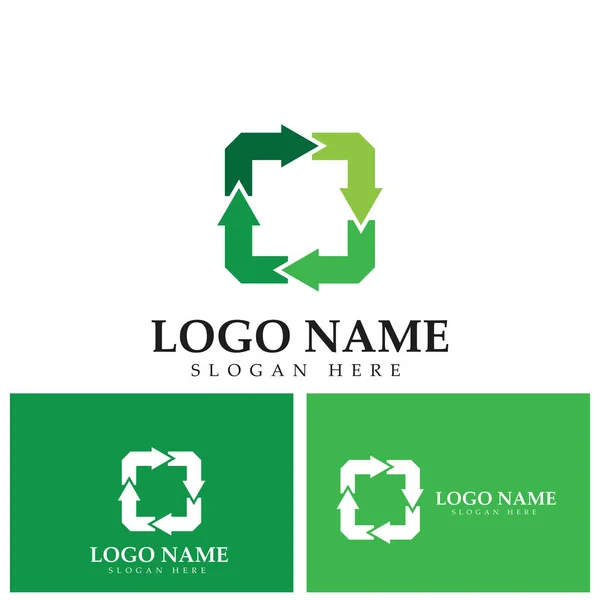 Recycler Modèle Logo Conception Vectorielle Icône — Image vectorielle