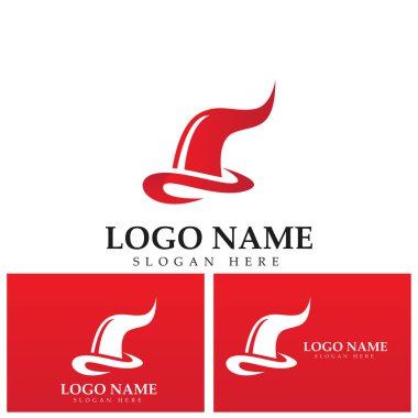 Sihirli şapka simgesi vektör şablonu