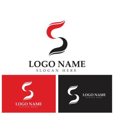 S Logosu. S harfi logo tasarım şablonu