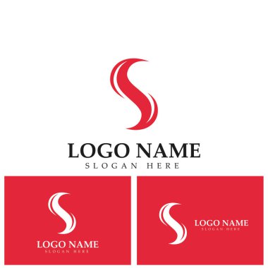 S Logosu. S harfi logo tasarım şablonu