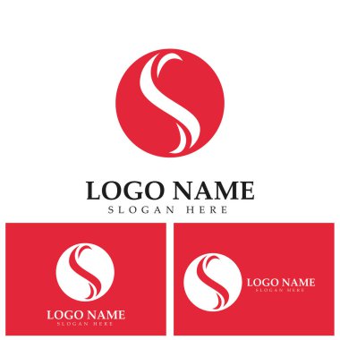 S Logosu. S harfi logo tasarım şablonu