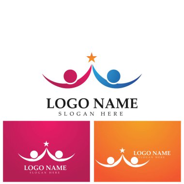 Halk Logo şablon vektörünü önemser