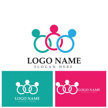 Halk Logo şablon vektörünü önemser