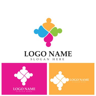 Halk Logo şablon vektörünü önemser