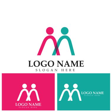 Halk Logo şablon vektörünü önemser