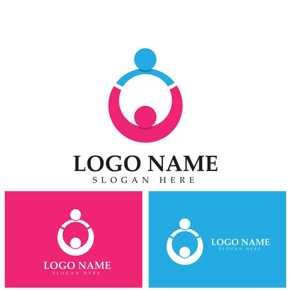 Soins Communautaires Modèle Logo Vecteur — Image vectorielle