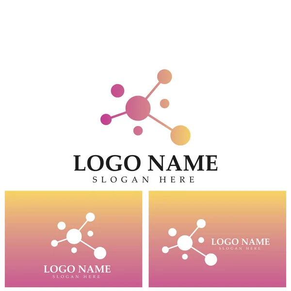Conception Vectorielle Icône Logo Molécule — Image vectorielle