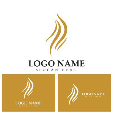 Saç logosu şablon vektör resimleme tasarımı