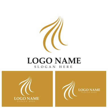 Saç logosu şablon vektör resimleme tasarımı