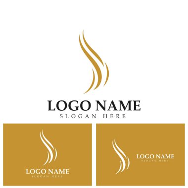 Saç logosu şablon vektör resimleme tasarımı