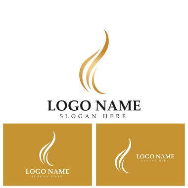 Saç logosu şablon vektör resimleme tasarımı