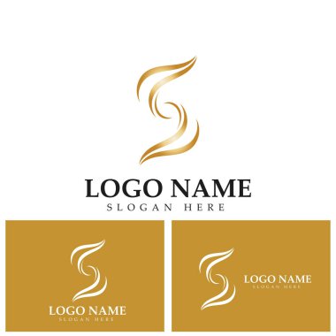 Saç logosu şablon vektör resimleme tasarımı