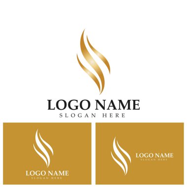 Saç logosu şablon vektör resimleme tasarımı