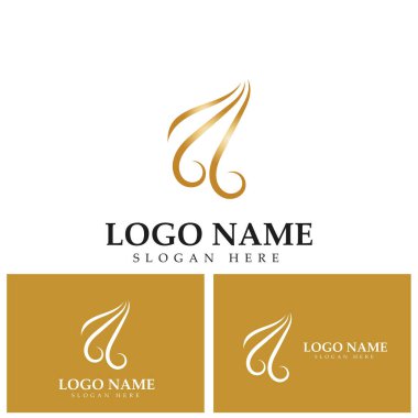 Saç logosu şablon vektör resimleme tasarımı