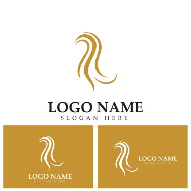 Saç logosu şablon vektör resimleme tasarımı