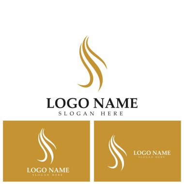 Saç logosu şablon vektör resimleme tasarımı