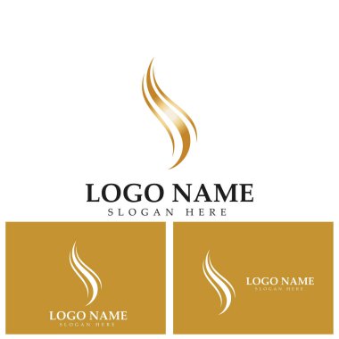 Saç logosu şablon vektör resimleme tasarımı