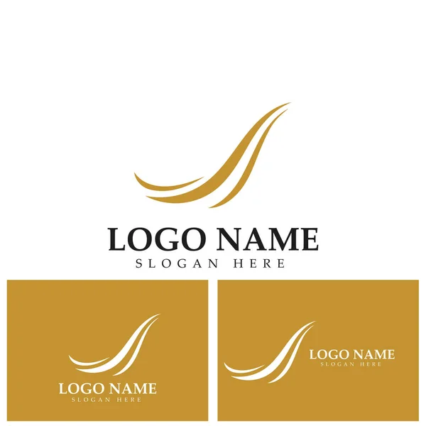 Modelo Cabelo Logotipo Ícone Vetor Ilustração Design — Vetor de Stock