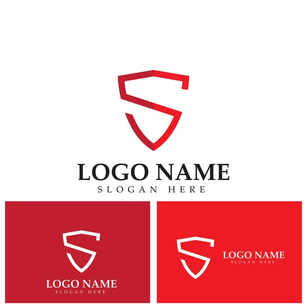 Modèle Logo Badge Emblème Lettre Bouclier Vectoriel — Image vectorielle