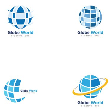 yaratıcı dünya logo şablonu
