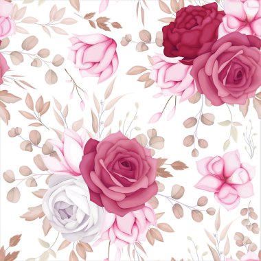 Güzel, romantik, kestane rengi, kusursuz desen.