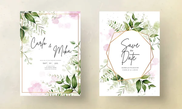 Sulu suluboya arka planlı suluboya düğün davetiyesi bırakıyor