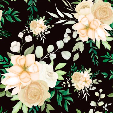 Güzel el çiçeksiz desenler çiziyor.