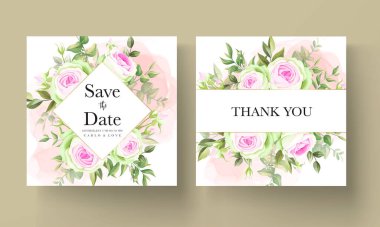 Güzel bir çiçek ve düğün davetiyesi bırakıyor.