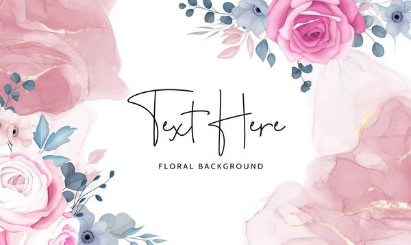 romantik pembe ve donanma çiçekli arkaplan