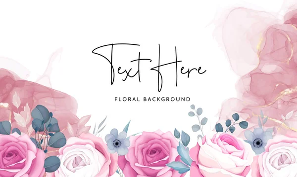 romantik pembe ve donanma çiçekli arkaplan