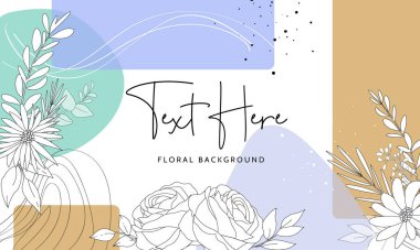 Simple floral background with peri color abstract