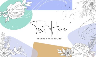Simple floral background with peri color abstract