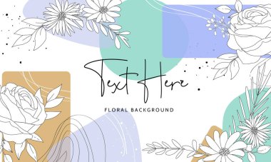Simple floral background with peri color abstract