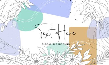 Simple floral background with peri color abstract