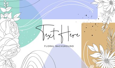 Simple floral background with peri color abstract