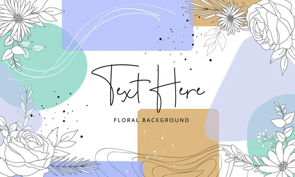 Simple floral background with peri color abstract