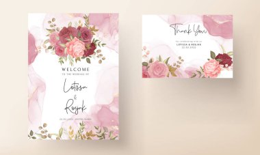 Güzel bir çiçek ve düğün davetiyesi bırakıyor.