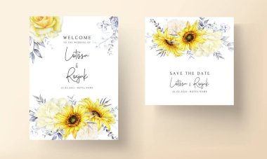 Suluboya Çiçek Düğün Kartı Ayarları