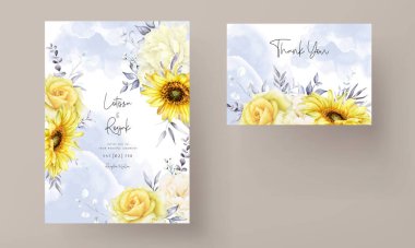 Suluboya Çiçek Düğün Kartı Ayarları