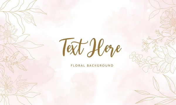 Hand Gezeichnet Monolin Floralen Dekorativen Elementen Hintergrund — Stockvektor