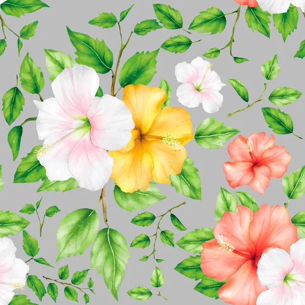 Ботанічне Квіткове Зелене Листя Безшовний Візерунок Дизайн — стоковий вектор