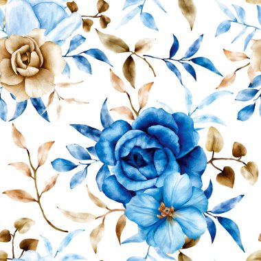 watercolor floral seamless pattern design
