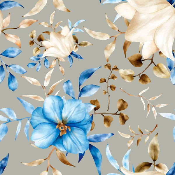 suluboya çiçek desensiz desen tasarımı