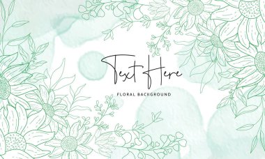 Güzel el, tek kollu çiçek arkaplanı çiziyor.