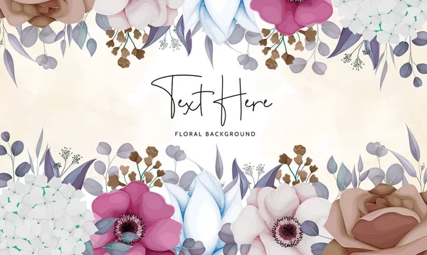 Beautiful Floral Leaves Background Design — Vector de stock