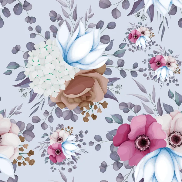 Beautiful Bohemian Seamless Pattern Floral — Stockvektor