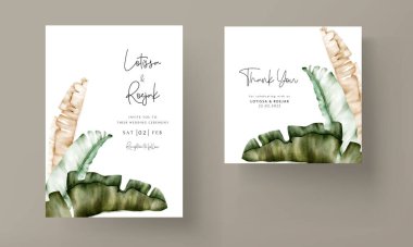 Zarif muz düğün davetiyesi bırakır