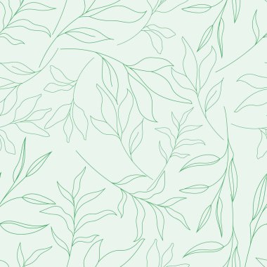 Zarif monolin çiçeksiz desen tasarımı